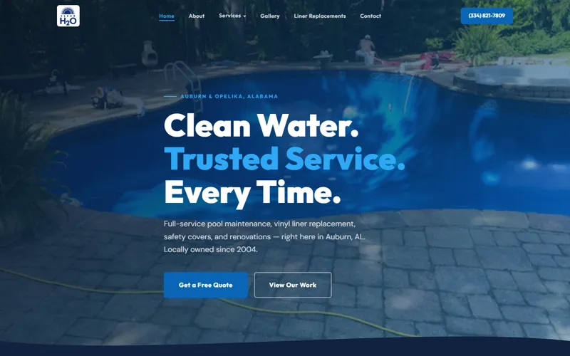 Auburn Pool Company homepage